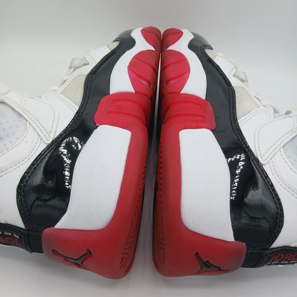 Jordan 6 Rings Shoes Youth Size 6.5Y White Black Red DQ8431-106 Retro Basketball